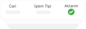 Cari hesap fişi aktarımı
